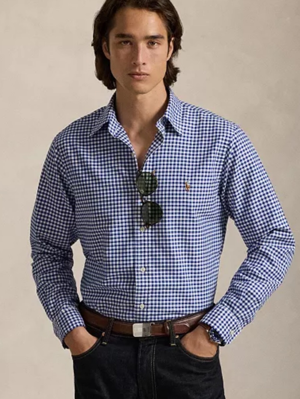 Ralph Lauren Men's Long-Sleeve Oxford Button Down Shirt Classic Fit Size Large